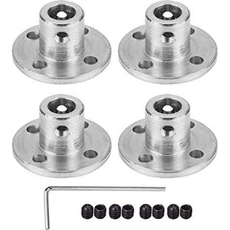 Raccord à bride en 4 pièces pour accouplements d'arbres 6 mm 6 mm 6 mm (1/3)