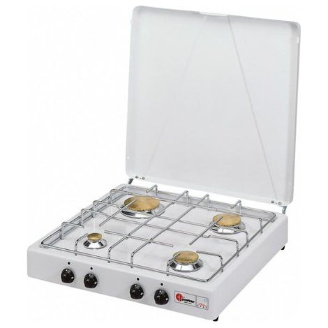 Fornello a Gas Cf Parker 542C da 4 Fuochi, Colore Bianco, Modello 31
