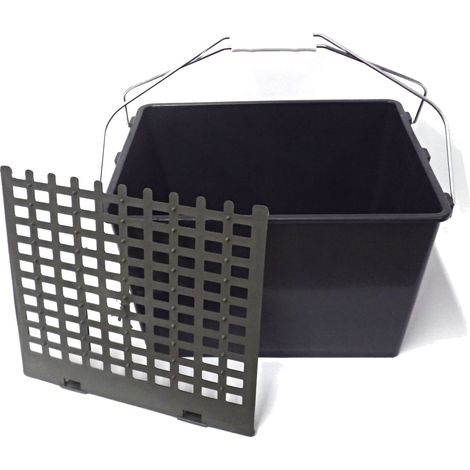 Cubeta negra para pintura 16 L 35x28x21.5cm con 2 asas y rejilla