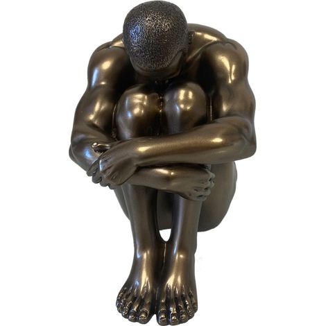 Figurine Véronèse Body Talk en résine - Homme assis 11 cm (1/3)