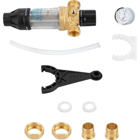 Système de Filtration d'Eau en Ligne, Filtration 40μm, Entretien Facile, BLANC (1/2)