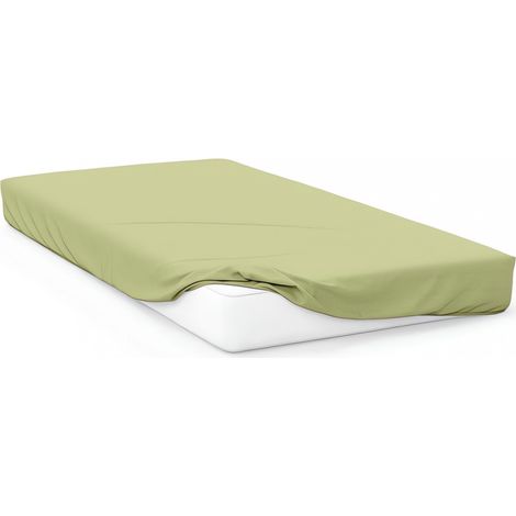 Drap housse bébé en JERSEY vert 60x120 cm