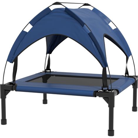 Cooling Raised Pet Bed w/ Washable Breathable Mesh, for Small Medium Dogs, 76 x 61 x 69.5cm - Dark Blue