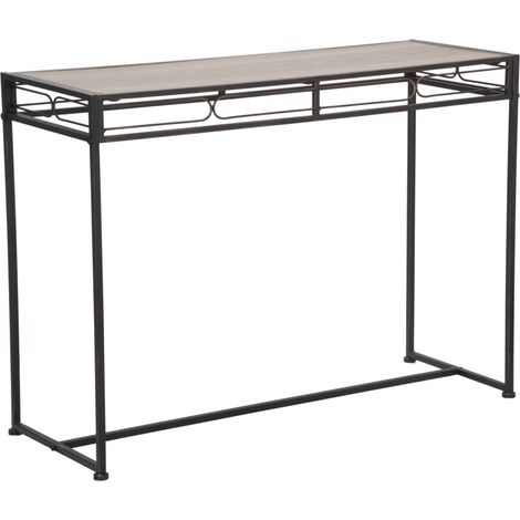 Console Design "Essential" 110cm Naturel & Noir (1/5)