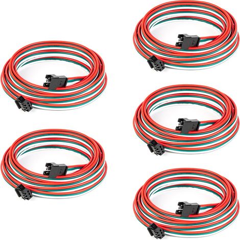 3 broches 20awg JST SM connecteur LED 5pcs mâle femelle (1/5)