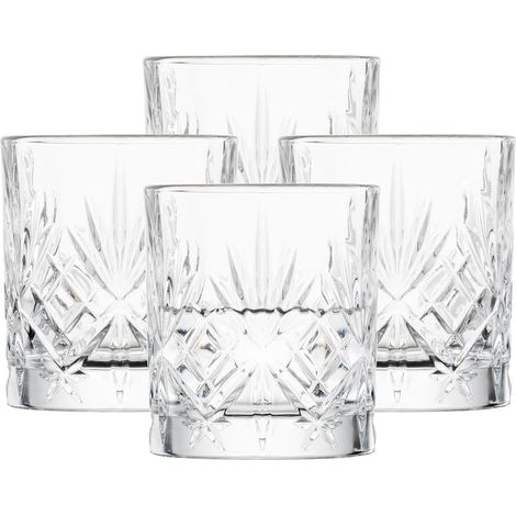 Verre à liqueur Show (set de 4), gobelets à shot intemporels pour schnaps avec relief, verres en cristal résistant au lave-vaisselle (art. n° 123932) (1/5)