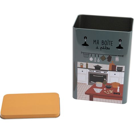 Boîte à pâtes en métal avec imprimés (1/2)