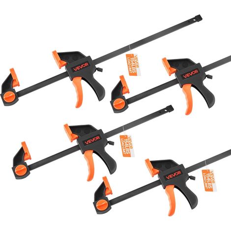 Serre-joints pour le travail du bois, lot de 2 de 30,48 cm et 15,24 cm, serre-joint à main, capacité de charge de 70 kg (1/5)