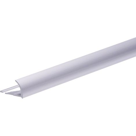 Saniverre – Profilé quart de rond aluminium anodisé 250 cm – 8 mm pour carrelage céramique – Installation à coller – Couleur argent