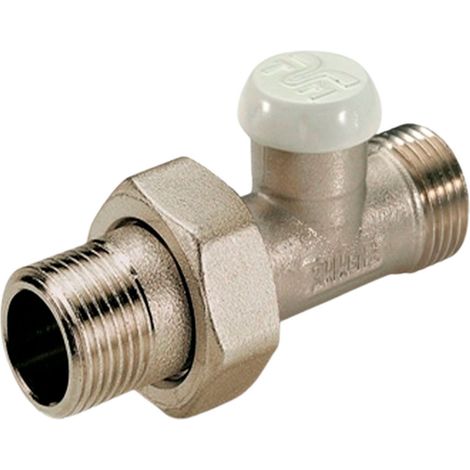 Detentor para Radiador con Unión para Tubo de Cobre/PEX/Multicapa - Rosca 1/2" Macho - Tiemme  Forma: Recto