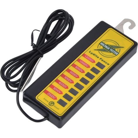 Testeur de tension de clôture portable électrique à 8 voyants, détecteur de défauts de clôture, voltmètre pour exploitation agricole 12 kV (1/5)
