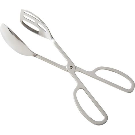 Pinces de buffet, lot de 2, en acier inoxydable, pour buffet, réception et traiteur. Pinces de service épaisses pour servir les aliments, pinces à salade, pinces à gâteaux, pinces à pain, pinces de cu (1/5)