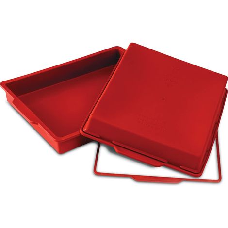 silikomart  SFT300 Stampo in Silicone per Torta RETTANGOLARE, Antiaderente, Confezione da 1 Stampo per Dolci con Safe Ring, 280 x 220 mm, h 40 mm, Volume 2,25 l, Made in Italy (1/2)