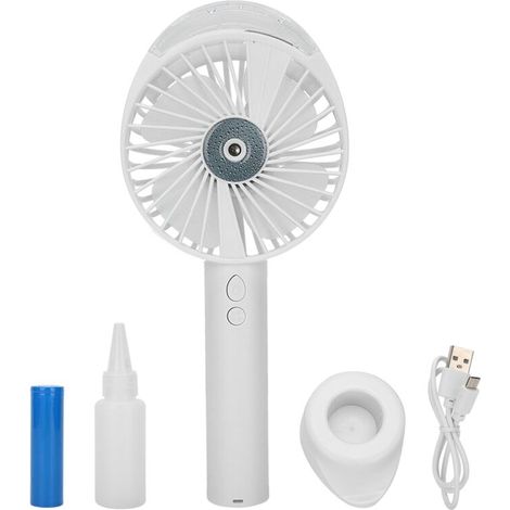 Ventilateur humidifiant de bureau - Mini brumisateur avec fonction rafraîchissante - Blanc (1/5)
