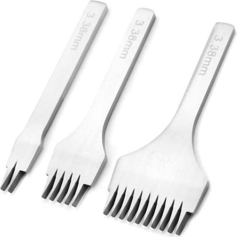Poinçons en acier pour couture sur cuir, ensemble de 2/5/10 pointes (3.38mm) pour perforation (1/5)