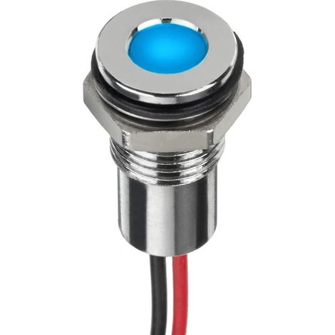 Indicateur LED à montage panneau RS PRO - couleur(s):Bleu 28 V IP67 ( Prix pour 1 )