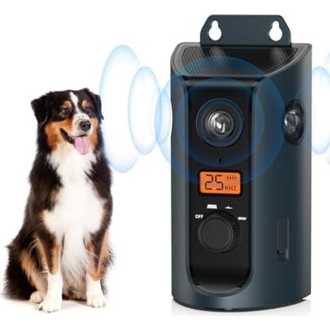 Anti Aboiement pour Chien, Dispositif Anti Aboiement ,33 Pieds Rechargeable Dispositif Dissuasion pour Petits et Grands Chiens Exterieu, Anti-Aboiement Chiens Ultrason pour Chien Anti Aboiements pour