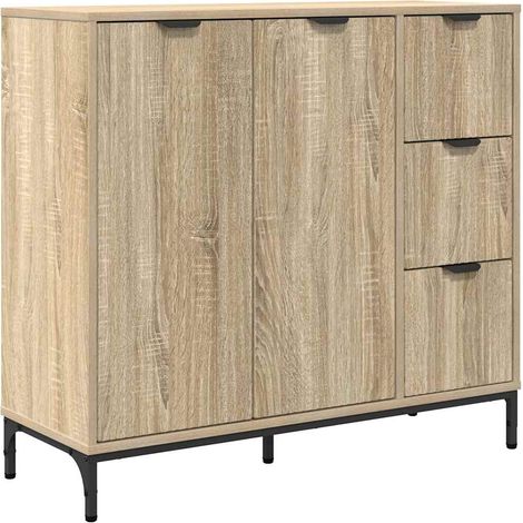 Aparador Roble Sonoma 89,5 x 33 x 82 cm Madera de ingeniería vidaXL