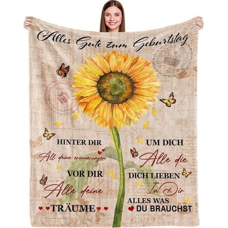 1 pièce Couverture douce et moelleuse, couverture en coton acrylique, motif tournesol jaune sur fond marron, 150x130 cm, pour canapé ou lit