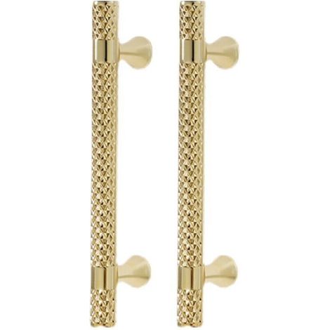 Goldener Möbelgriff, 192 mm Lochabstand, Küchengriff aus Zinklegierung, Schlafzimmerschrankgriff, 2 Stück