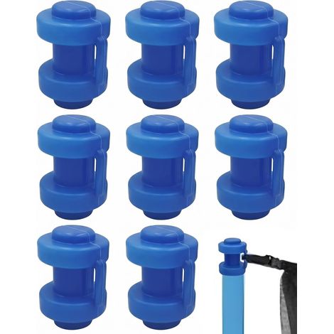 Lot de 9 Embouts de Trampoline 25mm Capuchons de Protection pour Barres de Filet - Accessoires et Pièces de Rechange pour Trampoline (1/5)