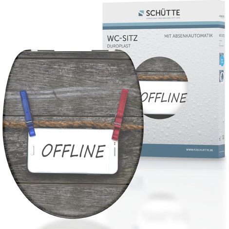 Schütte Duroplast Offline-Sedile abbassamento Automatico, Adatto per Tutti i WC Standard, Portata Massima 150 kg, Motivo 82157, 44.8 x 37.3 x 5 cm (1/5)