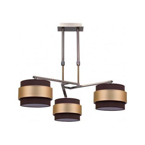 Lampada Brema Pelle/Marrone-Oro 3xE14 (4260x55x55cm)