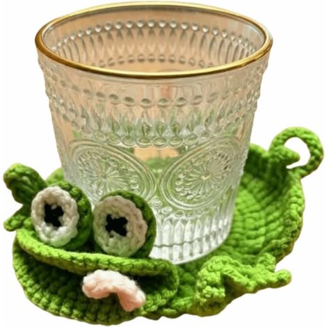 Dessous de verre en forme d'écureuil antidérapant pour soulager le stress - Fait à la main - Pour la maison, le bureau, l'appartement (sous-verres grenouille) (1/5)
