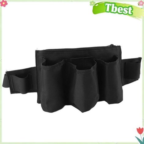 Tbest sac de ceinture à outils Pochette de ceinture à outils en tissu Oxford imperméable, sac de rangement parfum anti-ride Noire (1/5)