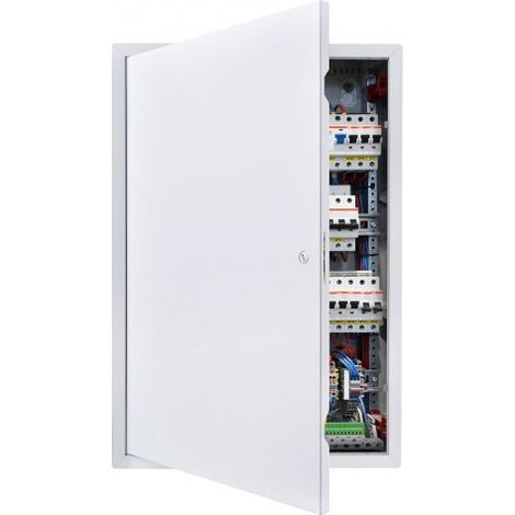 Revisionsklappe Trockenbau 642 x 438 mm, Revisionstür aus Verzinktem Stahl mit Schlitzverschluss, Wartungsklappe für Deckenmontage (Sanitär & Elektro), Einbaumaß 417 x 620 mm Inspektionsklappe (1/5)