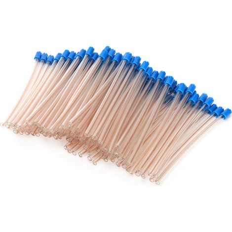 100 pièces Embouts à Salive Dentaire, Tubes d'Aspiration Jetables pour Soins Bucco-dentaires, Accessoires de Suction (1/5)