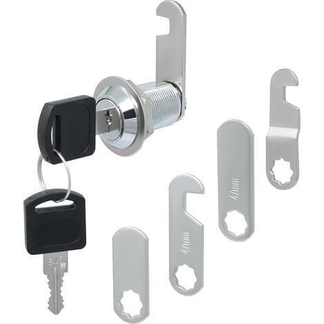 Serrure de boîte aux lettres de sécurité de 20 mm avec 2 clés, serrure de boîte à outils et 5 plaques de verrouillage différentes (1/5)