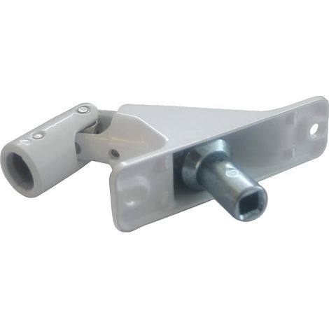 Schellenberg 11101 Piastra di Supporto della Cerniera con Campo di Rotazione di 90° per tapparelle avvolgibili con meccanismo a manovella, Bianco