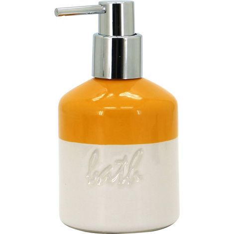 Dispenser in ceramica giallo/bianco - serie Bath (1/3)
