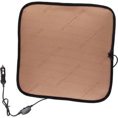 Coussin chauffant carré pour siège auto avec housse souple 12V (1/5)