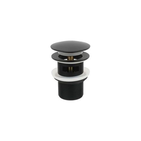 Bouchon de vidange en laiton pour baignoires îlot, bonde de vidange rétractable pour baignoires îlot, compatible avec la plupart des baignoires îlot (noir mat)