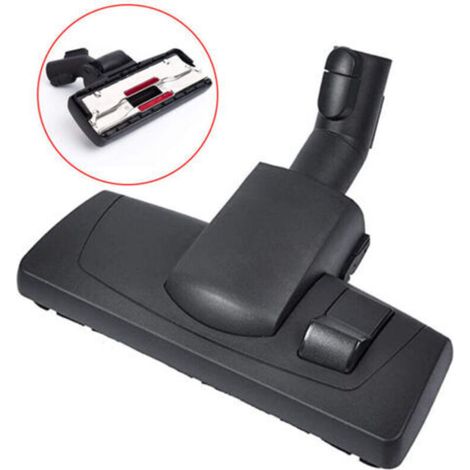 Brosse à aspirateur, Universelle, 35 mm, en Plastique, avec 2 roulettes, Prise de Fil pour Tapis et Adaptateur, Convient aux aspirateurs AEG, Siemens, Miele, Bosch etc. (1/5)