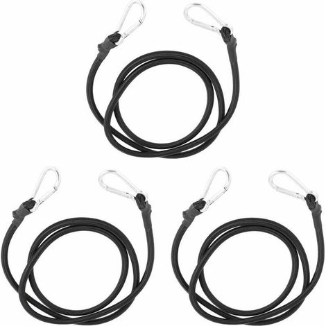 Tendeurs avec Crochets 3 taille Tendeurs Elastique avec Crochets Extra résistants Expander Tendeurs,(3pcs,1m. 2m.3m) (1/4)