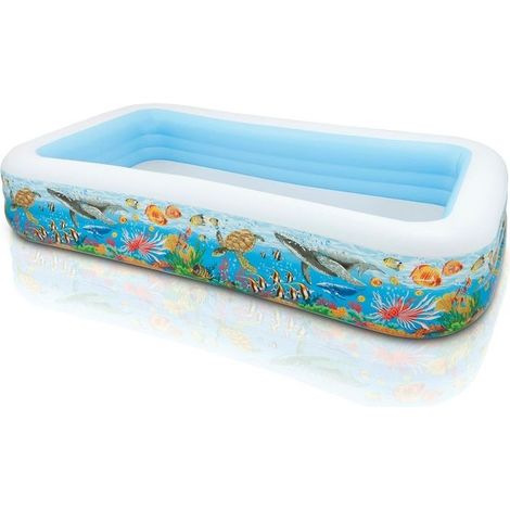 Intex Piscina Family Pesci Colore Bianco-Fantasia Marino 305x183x56 cm 58485 (1/2)