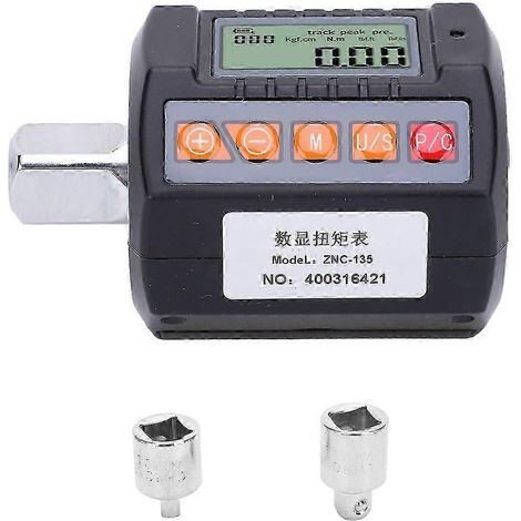 Adaptateur de clé dynamométrique numérique 13,5-135 Nm, manomètre, entraînement 1/2", 3/8", 1/4", smartWHBYV (1/4)