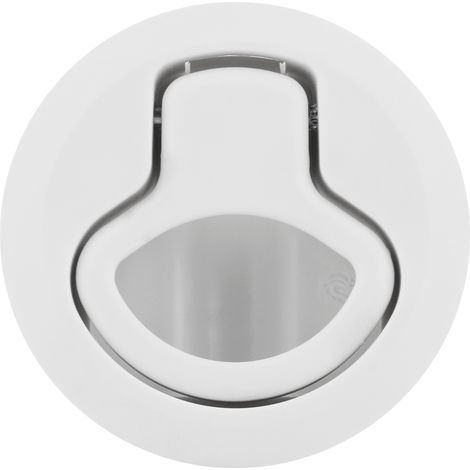 Taquet de fermeture plastique blanc pour porte de camping-car, bateau, marine, loquet à poussée et à fermeture rapide (1/5)