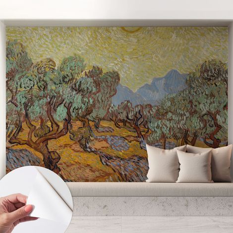 Fotomurale adesivo - Carta da parati adesiva - per la cucina camera da letto per la soggiorno - Alberi di ulivo 208x146 cm (1/5)