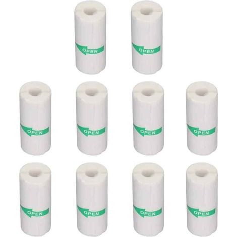 Papier Thermique Autocollant - 10 Rouleaux - 57 mm x 30 m - Pour Imprimante Portable - Étiquettes Prix Code-barres Reçus (1/5)