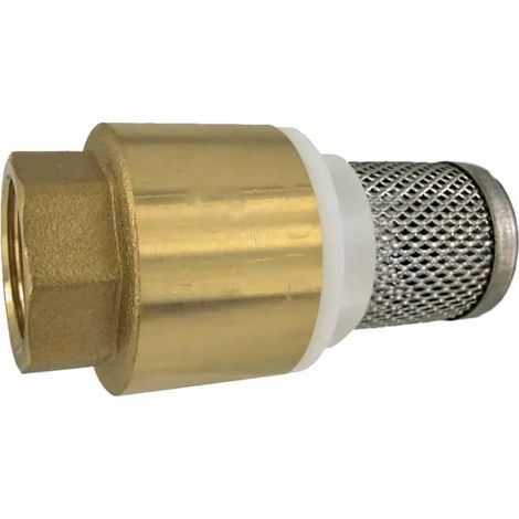 Clapet de Pied 1 1/2 Pouce en Laiton et Inox - Soupape Anti-Retour Durable avec Crépine d'Aspiration pour une Protection Optimale de Pompe et Systèmes d'Eau Domestiques