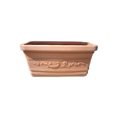 Cassetta vaso Prestige in resina festonato decorato 100x47x41 cm per piante fiori balconi e terrazzi
