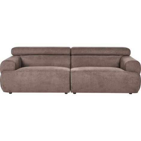 Sofa 3-Sitzer HOVDEN Stoff Braun