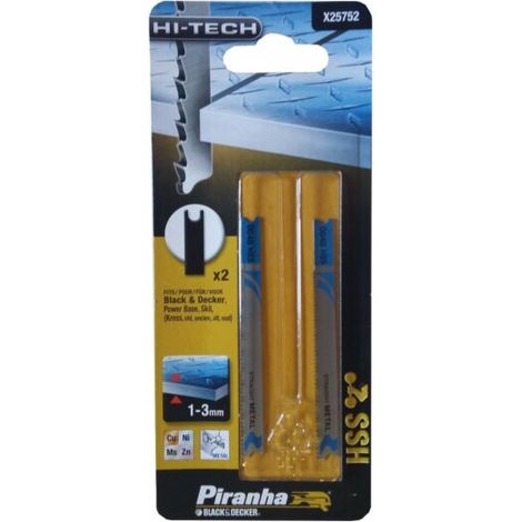 BLACK&DECKER PIRANHA 2 LAME SEGHETTO ALTERNATIVO PER METALLO X25752 TAGLIO FINE