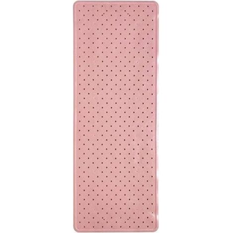 FPLUS alfombra baño caucho 97x35 rosa , Alfombras antideslizantes de caucho (100%). Tratamiento antibacterias, perfumadas y lavables en lavadora.