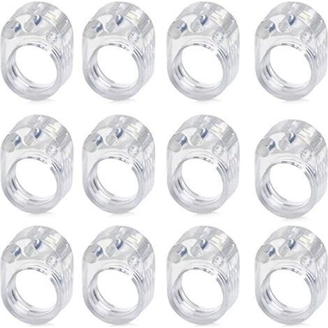 pair Lot de 12 Butée Poignée de Porte Transparent Stop Porte en PVC Arret de Porte Diamètre 17mm