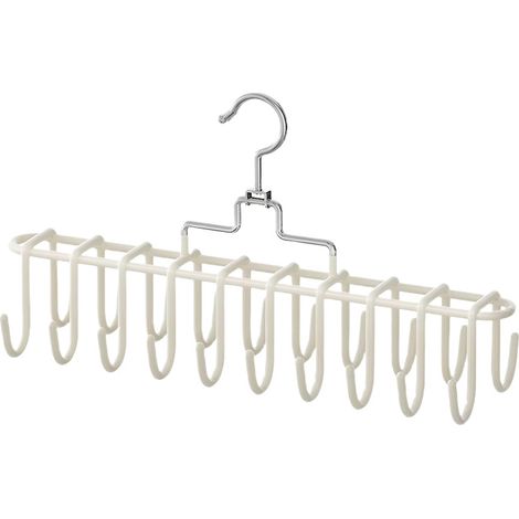 Cintre à plusieurs crochets pour organiser votre garde-robe - Mélange métal-plastique, capacité de 20 vêtements, design compact pour sécher et ranger le linge. Couleur abricot. (1/5)